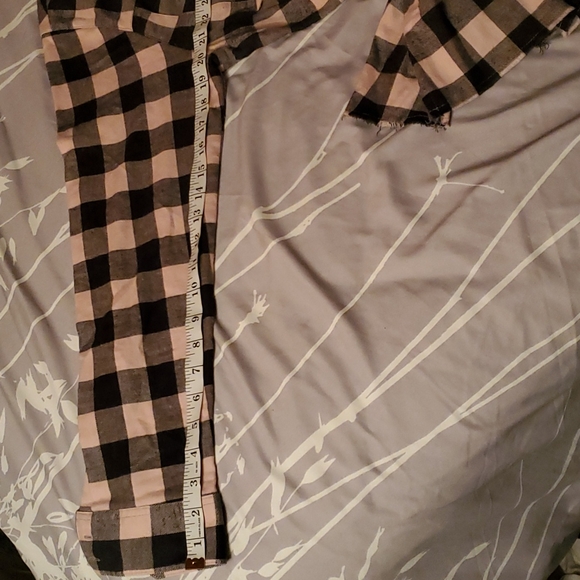 HURLEY Women's Wilson Pink Grey Long Sleeve Flannel in Large - Picture 9 of 10